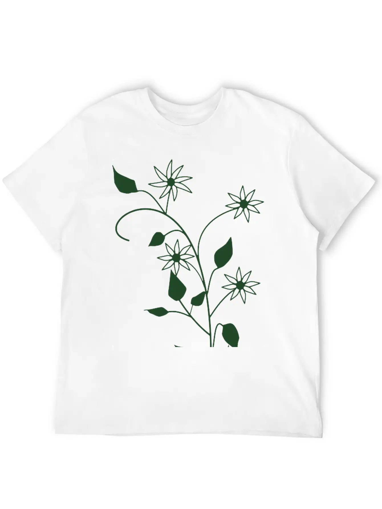 Flowers Breathable Soft Cotton T-Shirt – Timeless Casual Look