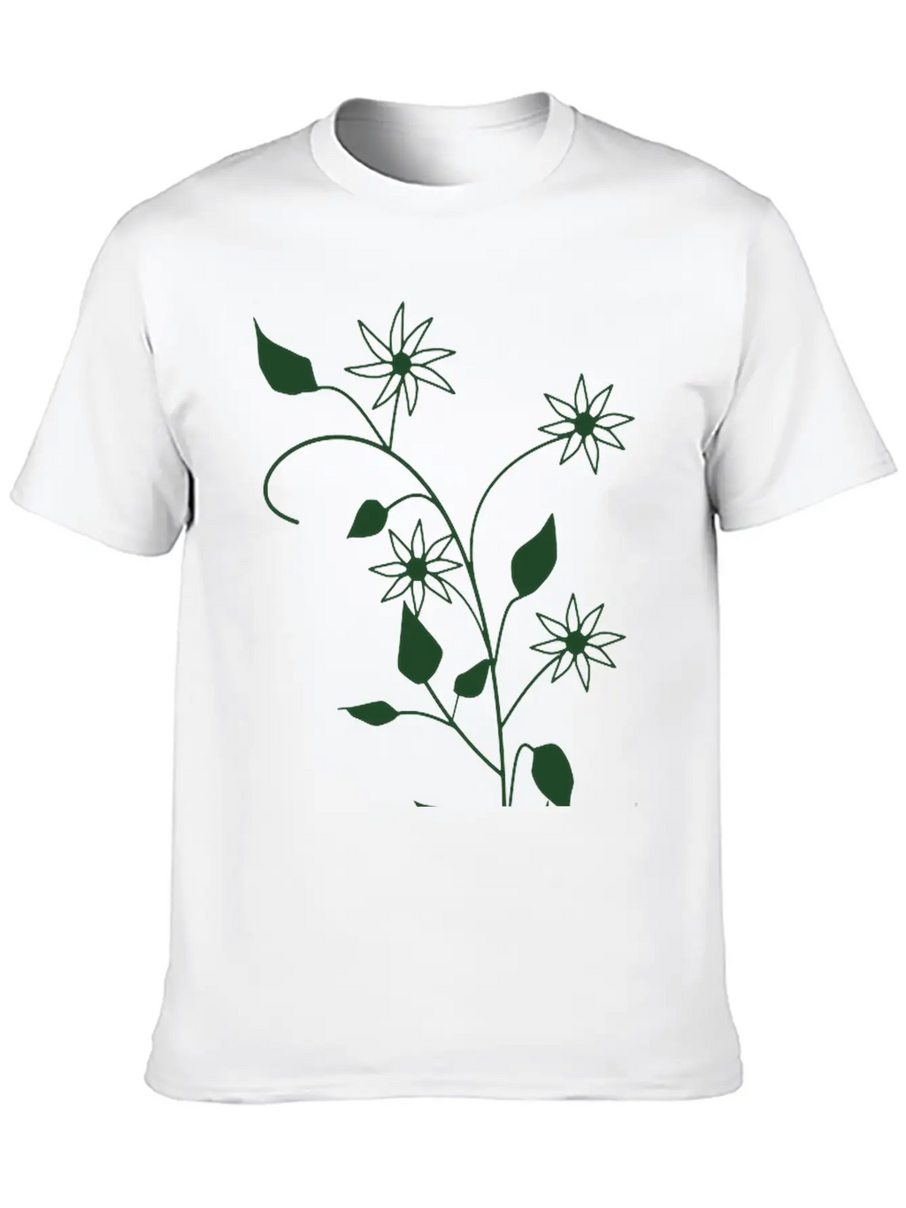 Flowers Breathable Soft Cotton T-Shirt – Timeless Casual Look