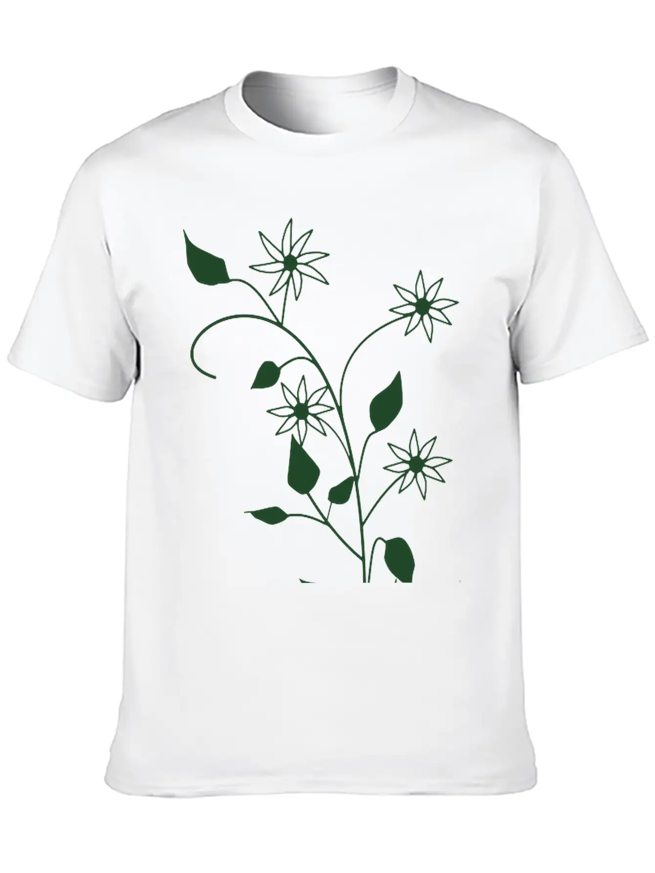 Flowers Breathable Soft Cotton T-Shirt – Timeless Casual Look