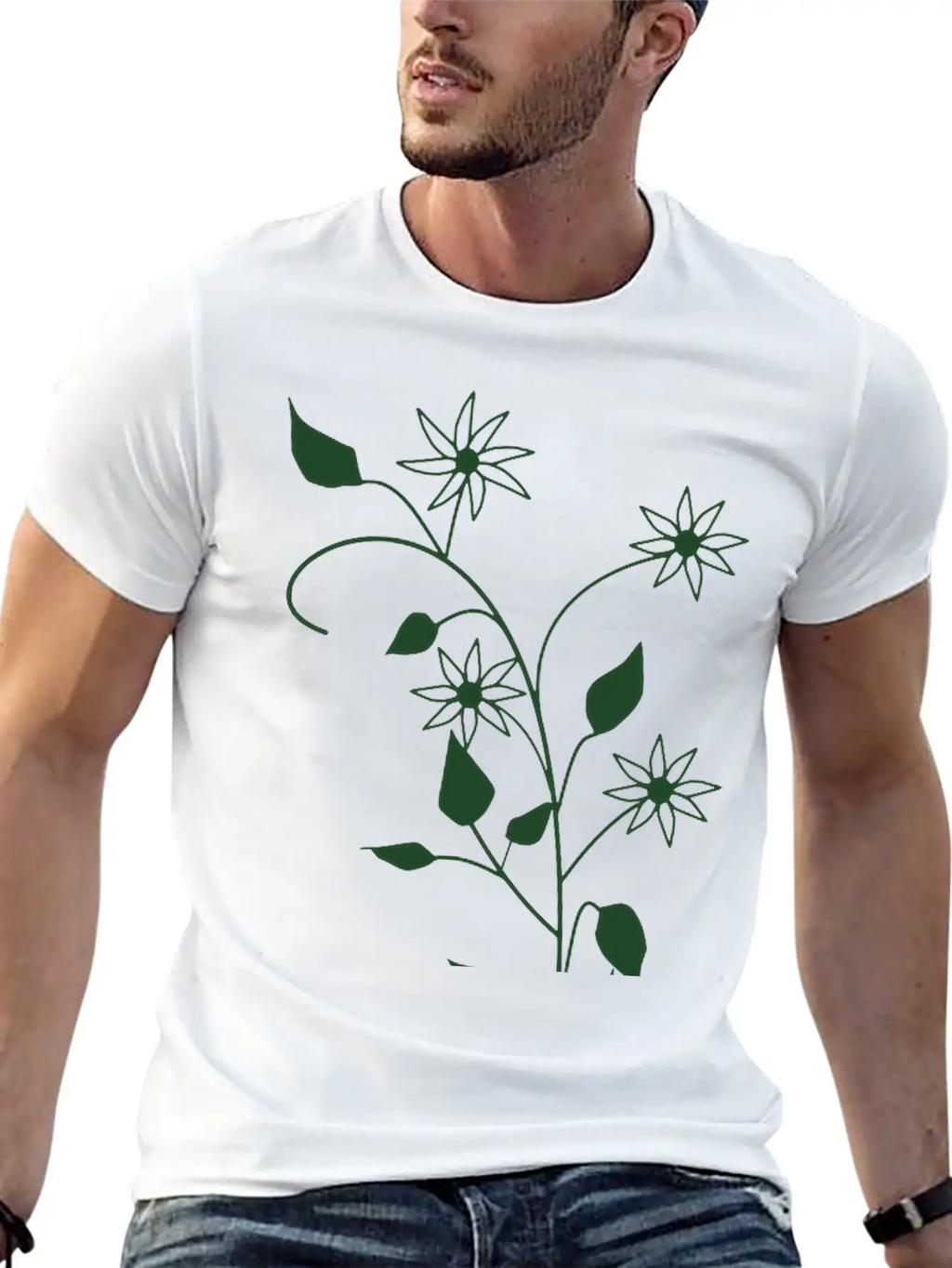 Flowers Breathable Soft Cotton T-Shirt – Timeless Casual Look