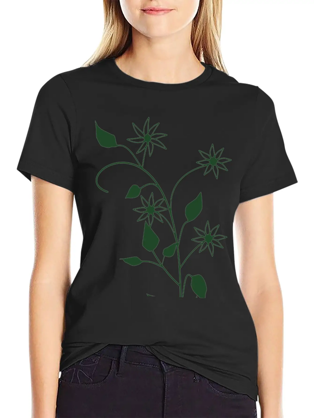 Flowers Breathable Soft Cotton T-Shirt – Timeless Casual Look