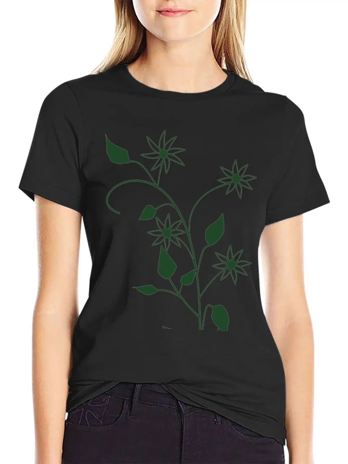 Flowers Breathable Soft Cotton T-Shirt – Timeless Casual Look