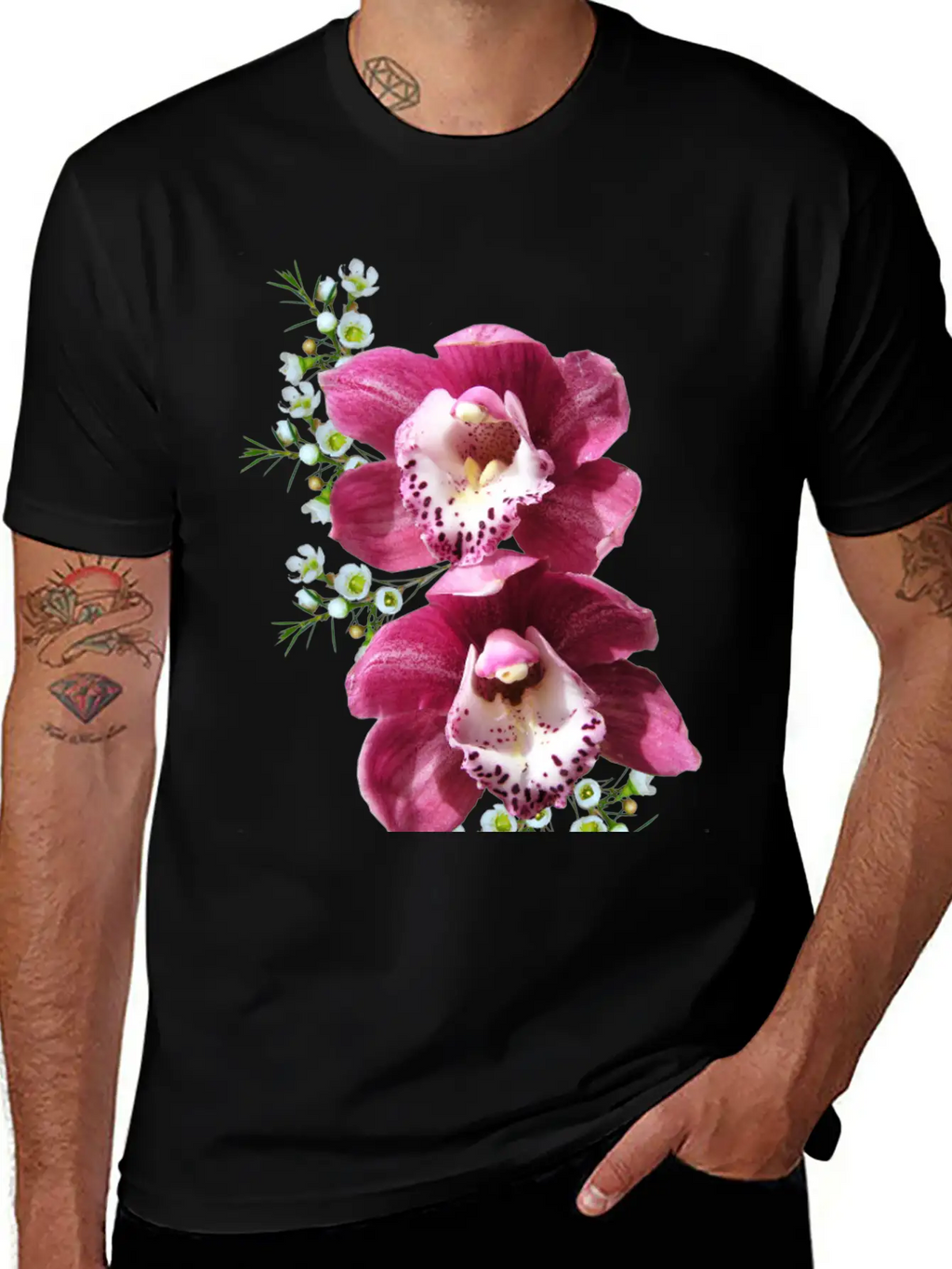 Flowers Lilies Tulips Orchids Sunflower Dahlia Ger Breathable Soft Cotton T-Shirt – Timeless Casual Look