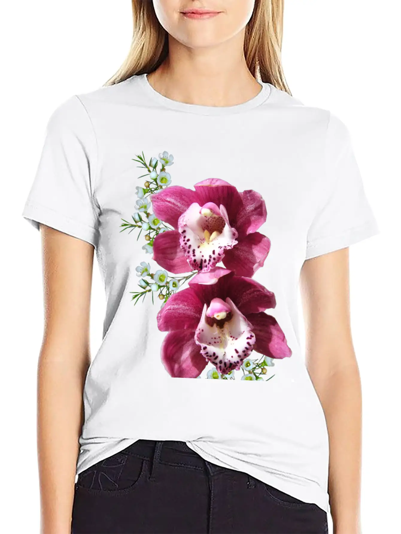 Flowers Lilies Tulips Orchids Sunflower Dahlia Ger Breathable Soft Cotton T-Shirt – Timeless Casual Look