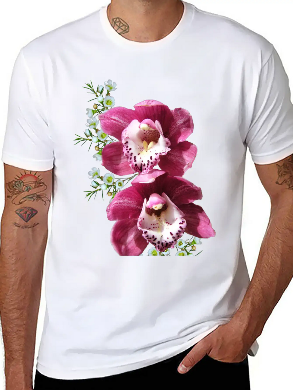 Flowers Lilies Tulips Orchids Sunflower Dahlia Ger Breathable Soft Cotton T-Shirt – Timeless Casual Look