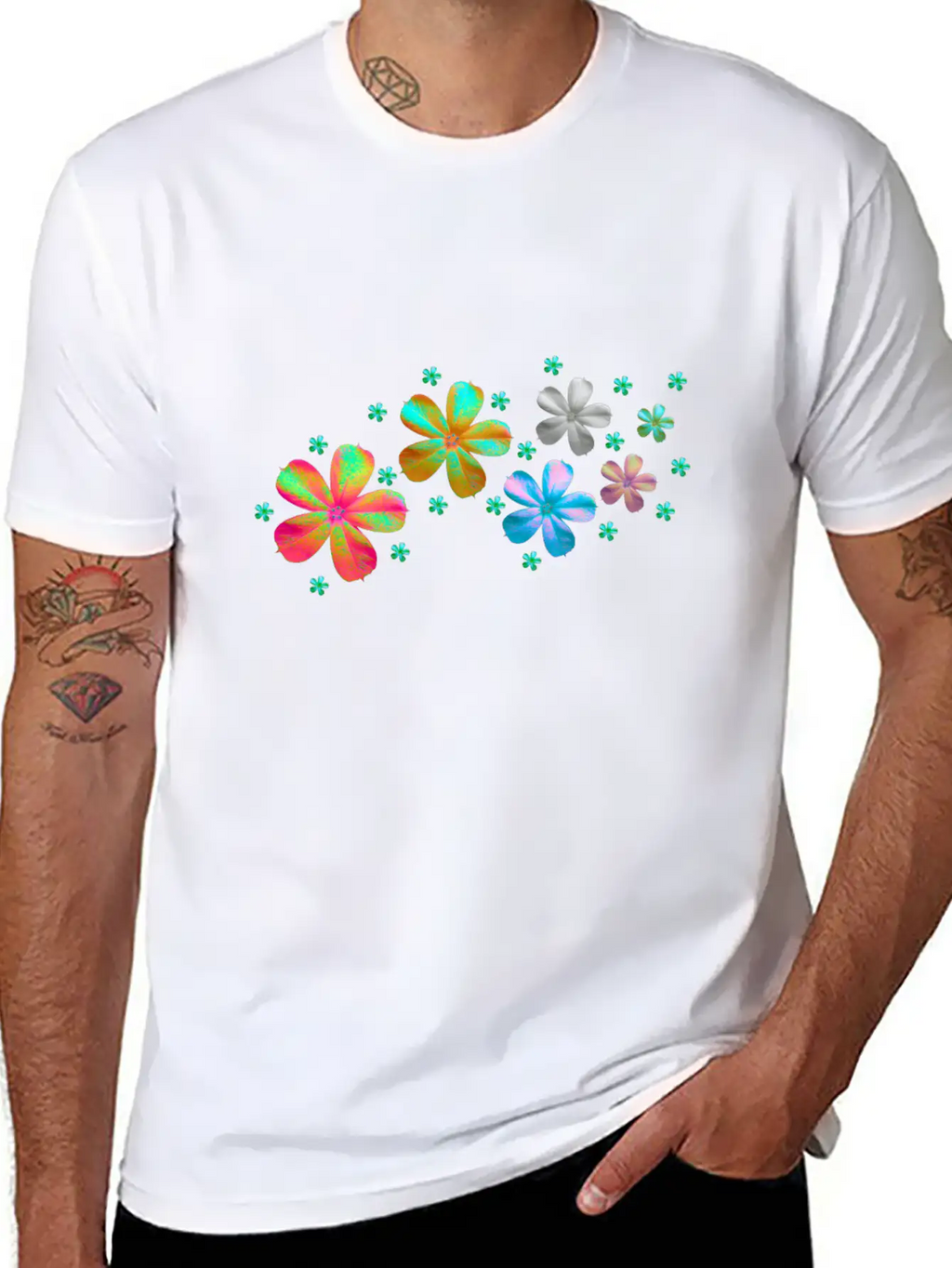 Flowers Meadow Breathable Soft Cotton T-Shirt – Timeless Casual Look
