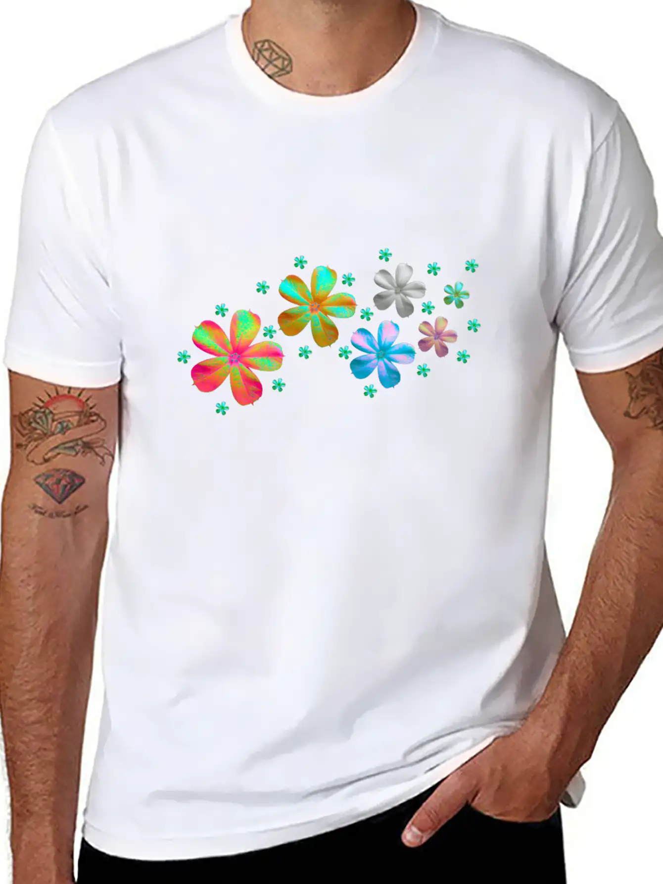Flowers Meadow Breathable Soft Cotton T-Shirt – Timeless Casual Look