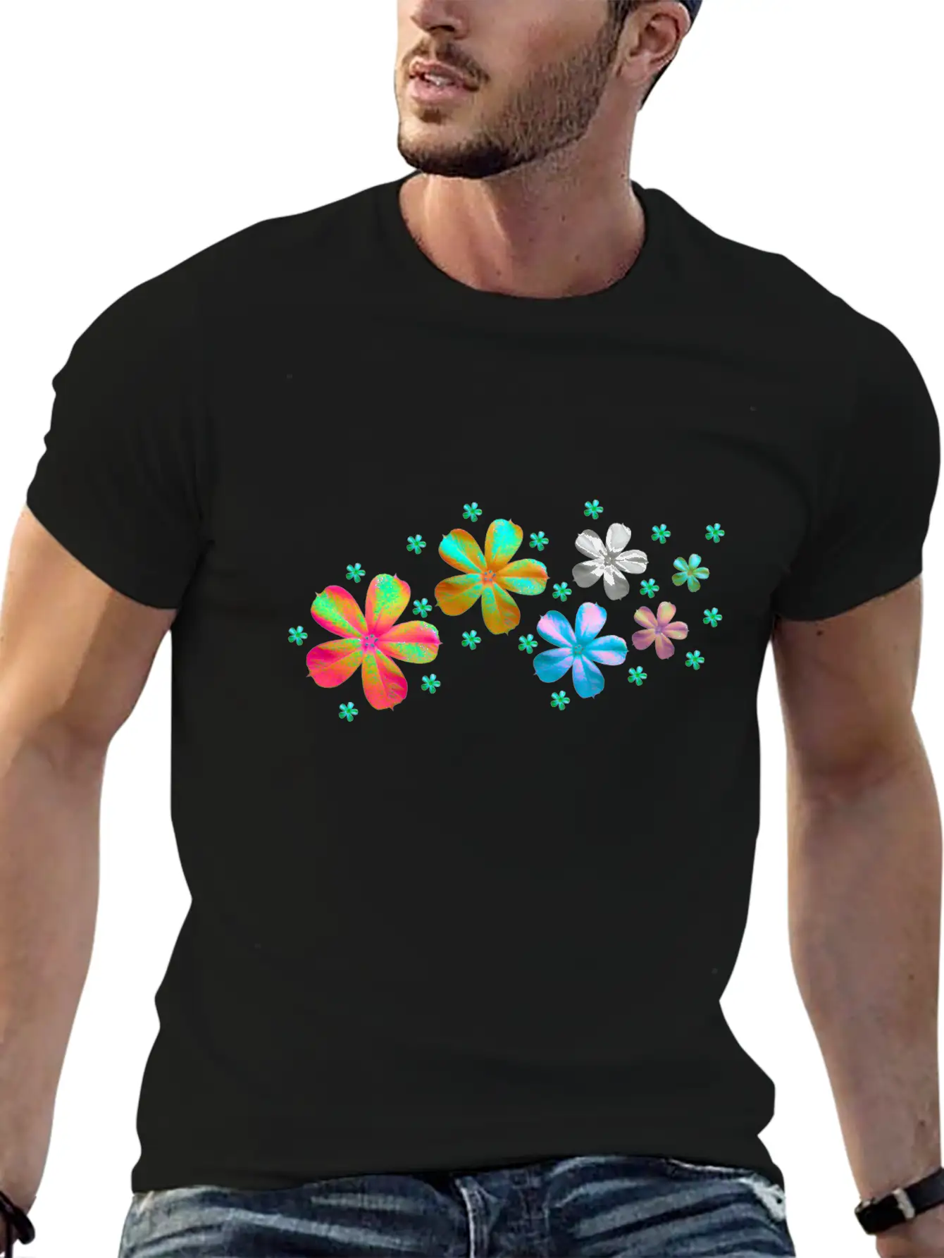 Flowers Meadow Breathable Soft Cotton T-Shirt – Timeless Casual Look