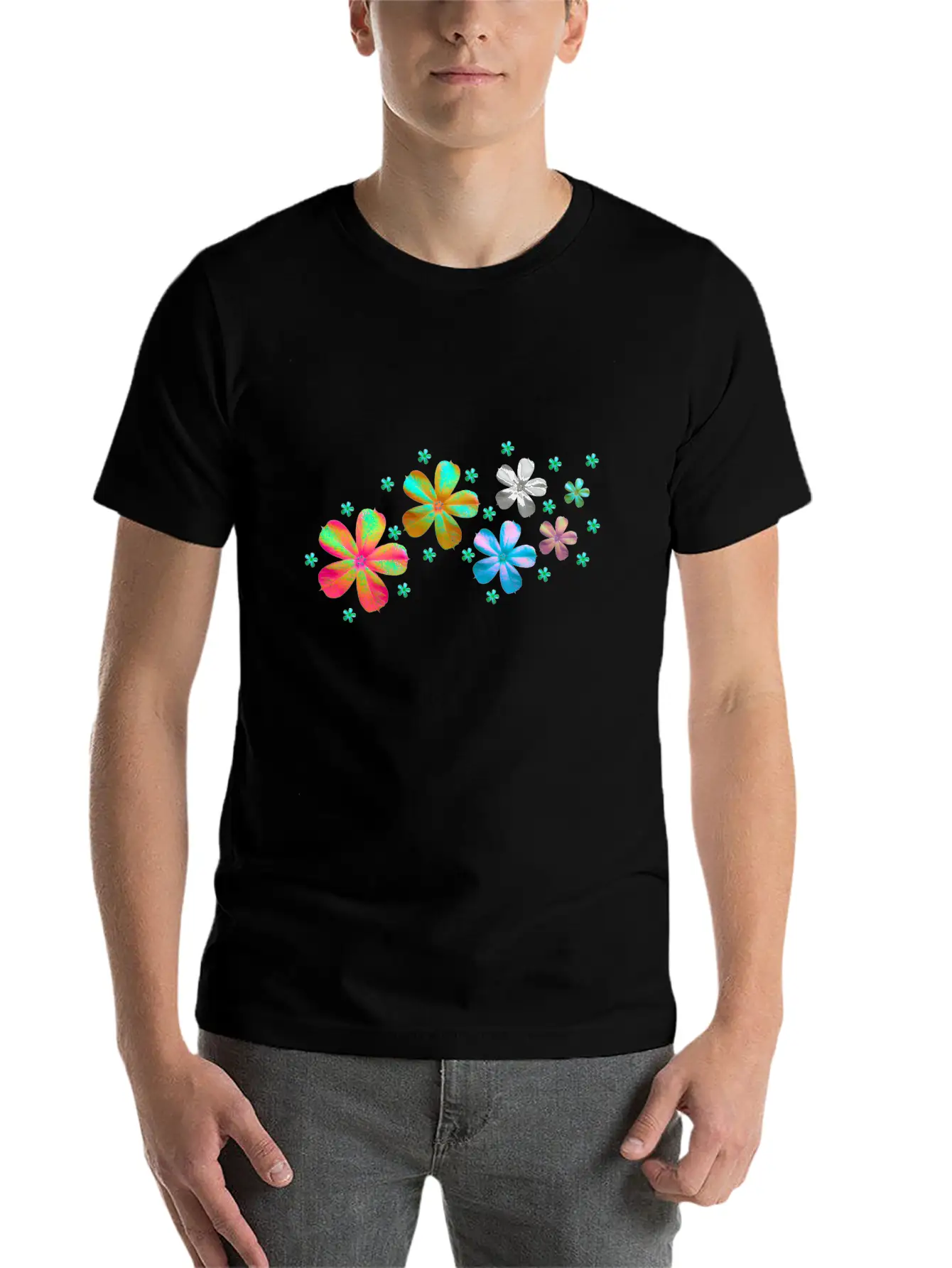 Flowers Meadow Breathable Soft Cotton T-Shirt – Timeless Casual Look