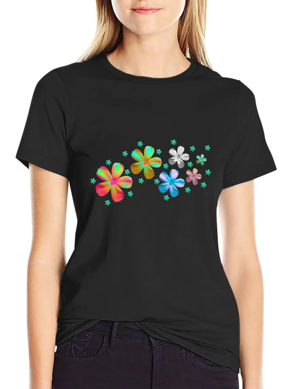 Flowers Meadow Breathable Soft Cotton T-Shirt – Timeless Casual Look