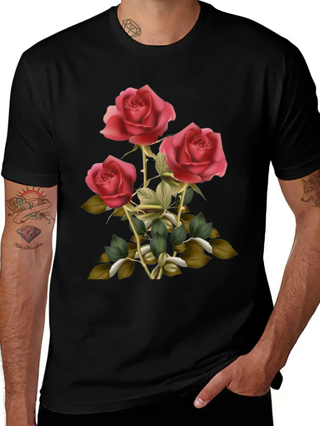 Flowers Roses Unisex Casual T-Shirt – Clean Design For Daily Comfort