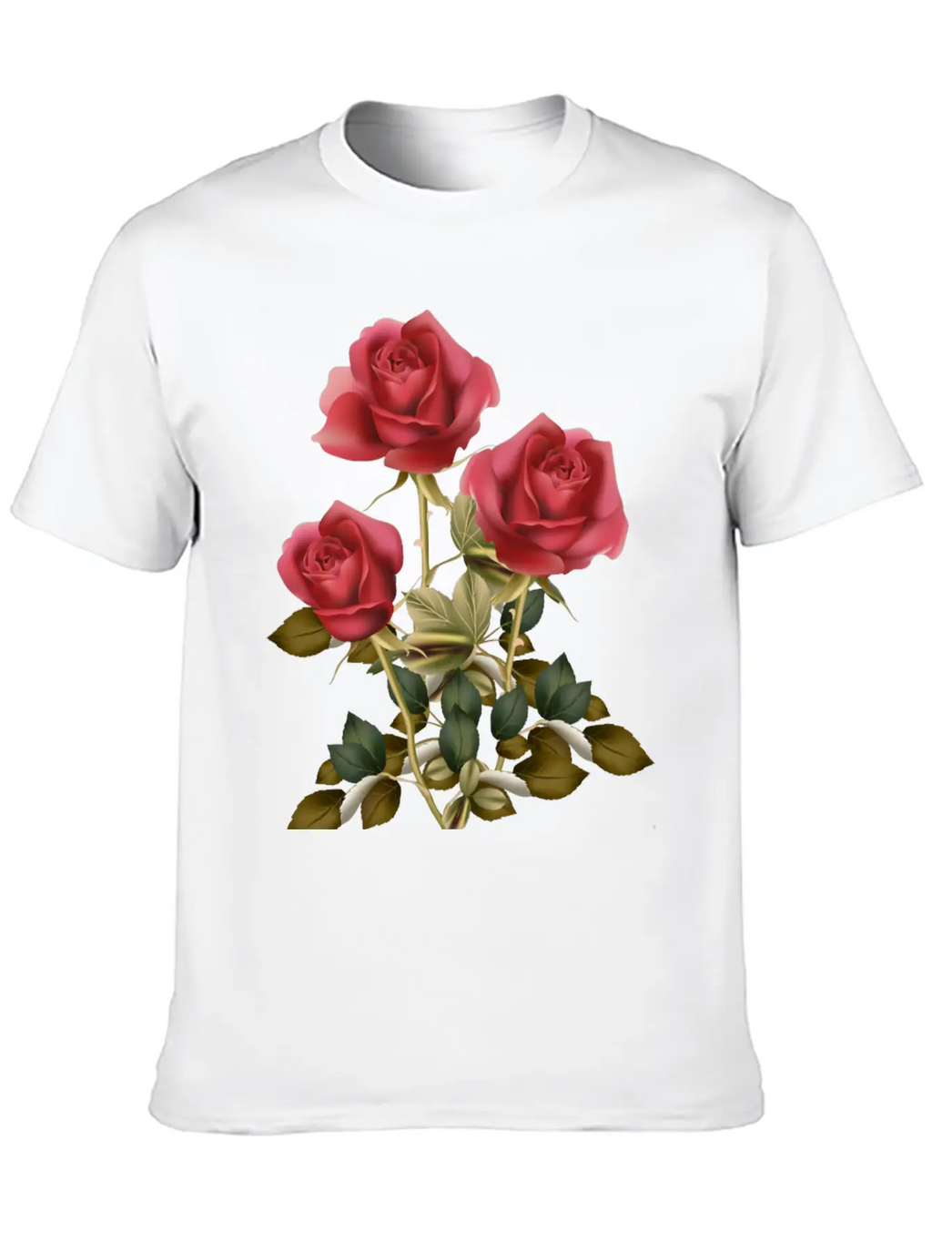 Flowers Roses Unisex Casual T-Shirt – Clean Design For Daily Comfort