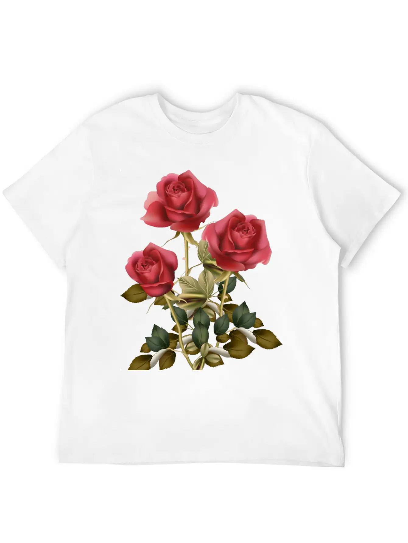 Flowers Roses Unisex Casual T-Shirt – Clean Design For Daily Comfort