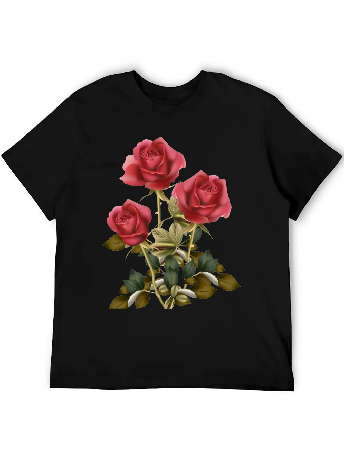 Flowers Roses Unisex Casual T-Shirt – Clean Design For Daily Comfort