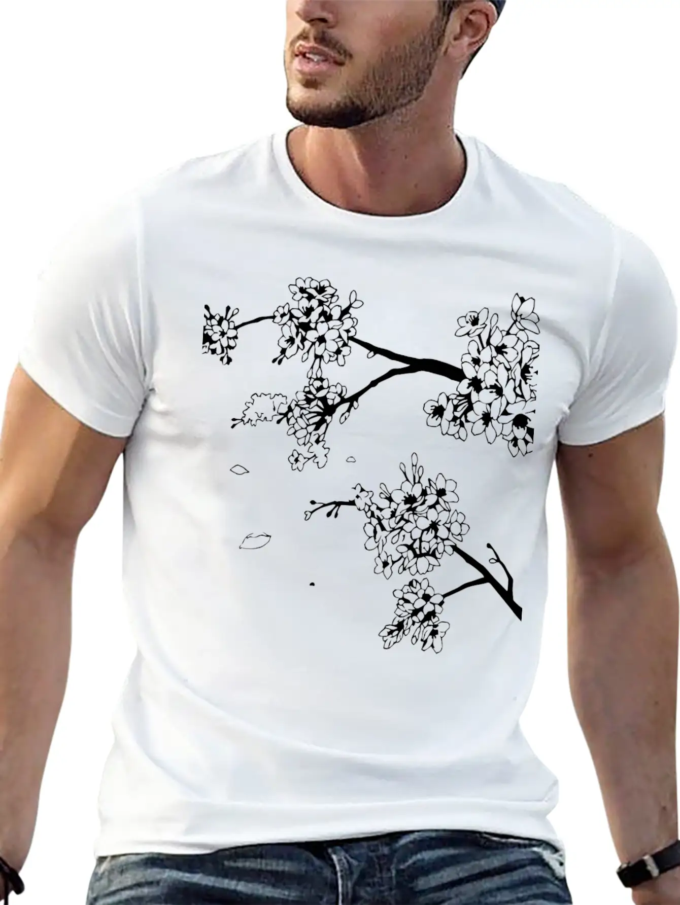 Flowers Unisex Short Sleeve Soft Cotton T-Shirt – Casual Everyday Wear