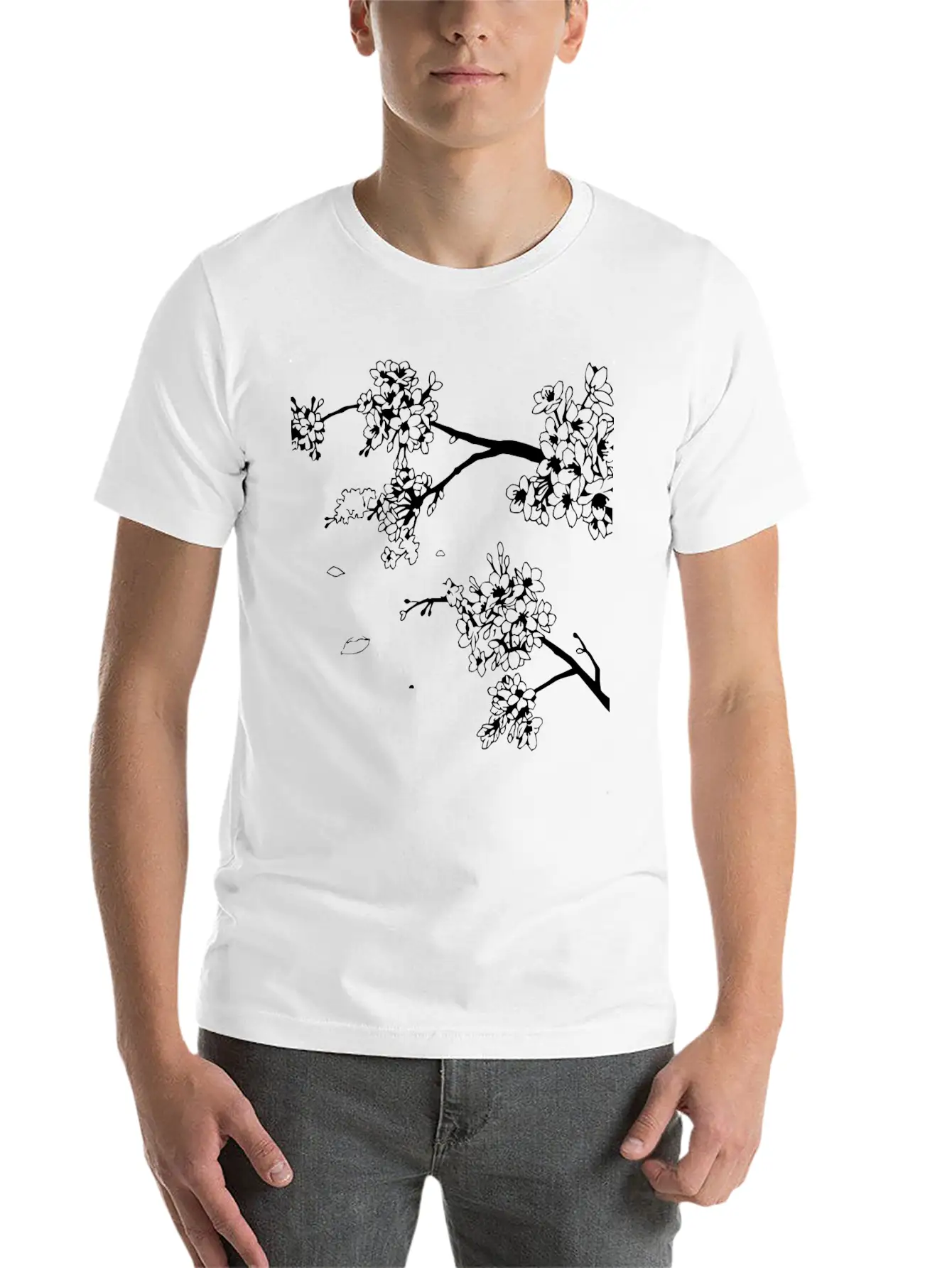 Flowers Unisex Short Sleeve Soft Cotton T-Shirt – Casual Everyday Wear