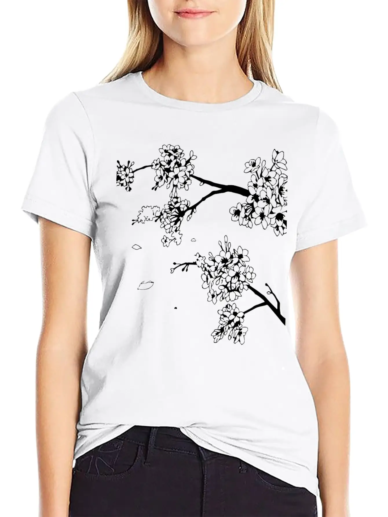 Flowers Unisex Short Sleeve Soft Cotton T-Shirt – Casual Everyday Wear