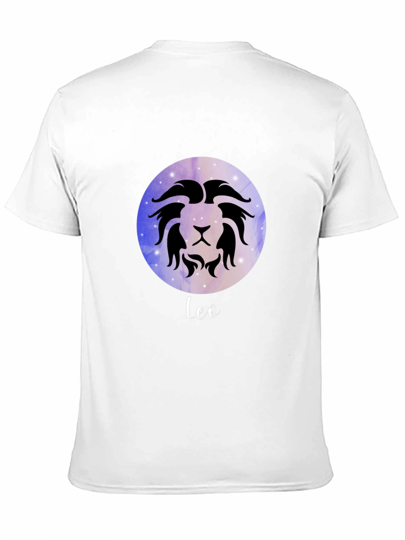 Leo Zodiac Sign T-Shirt - Celestial Black Tee