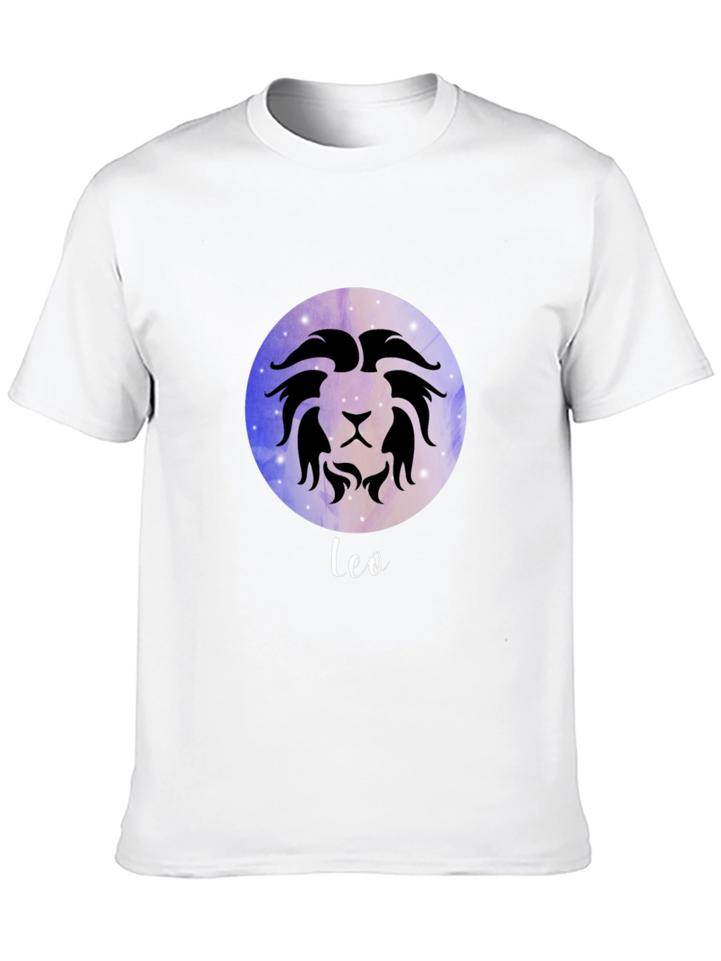 Leo Zodiac Sign T-Shirt - Celestial Black Tee