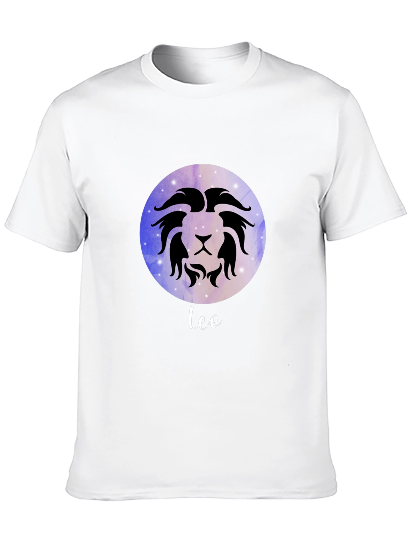 Leo Zodiac Sign T-Shirt - Celestial Black Tee