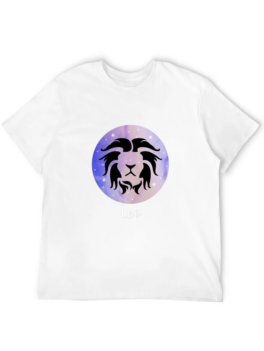 Leo Zodiac Sign T-Shirt - Celestial Black Tee