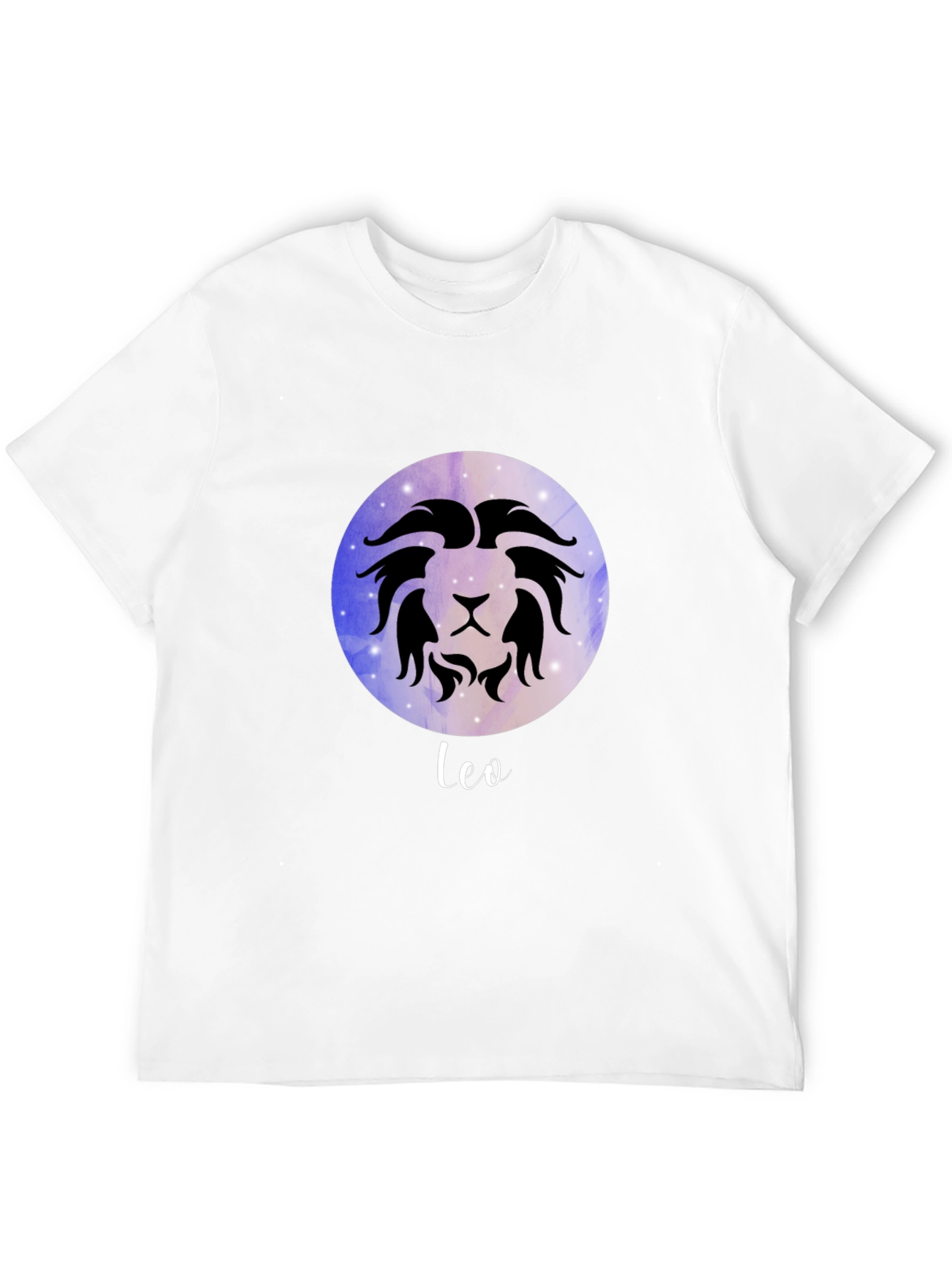 Leo Zodiac Sign T-Shirt - Celestial Black Tee