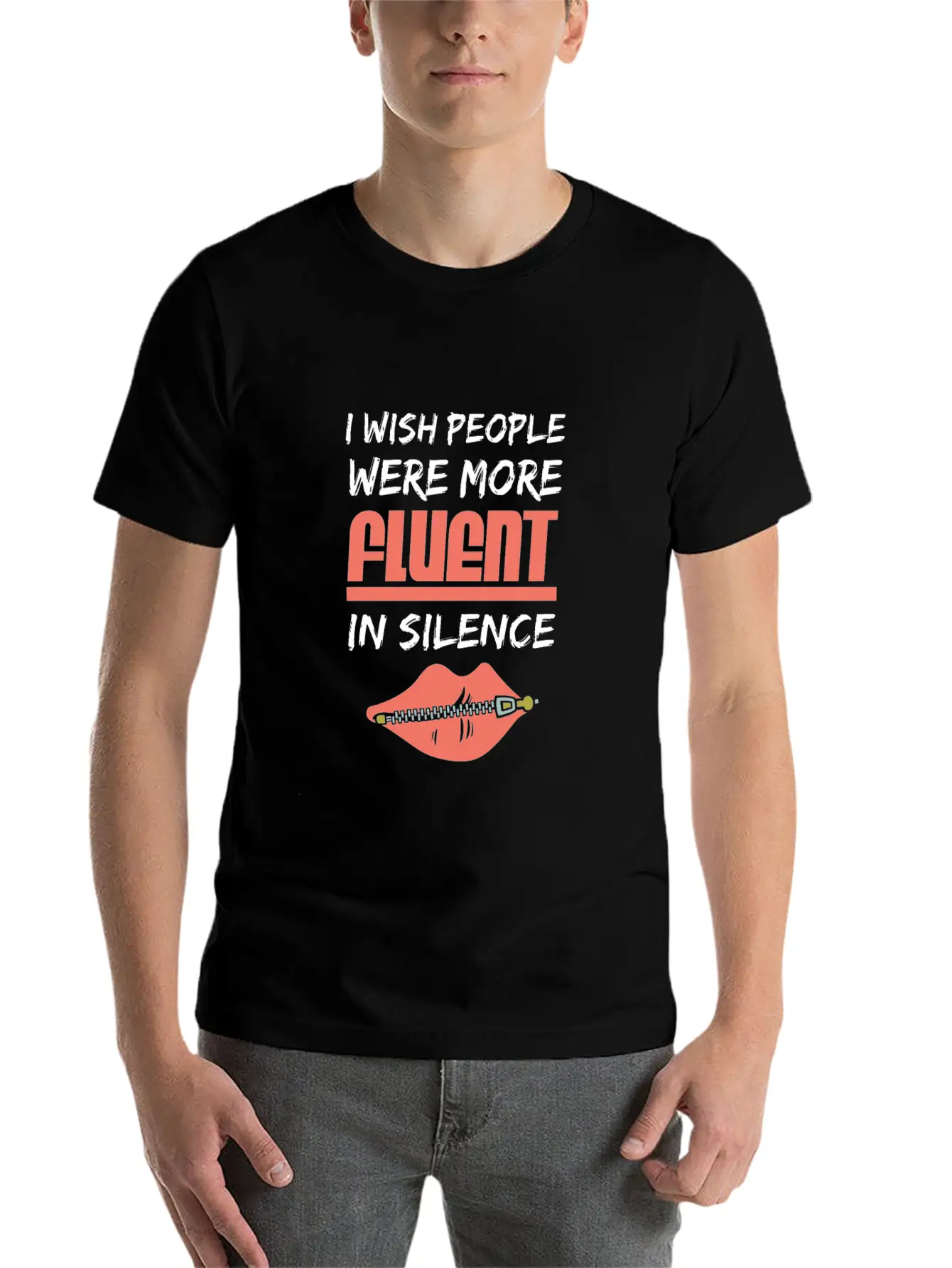 Fluent In Silence Unisex Casual T-Shirt – Clean Design For Daily Comfort