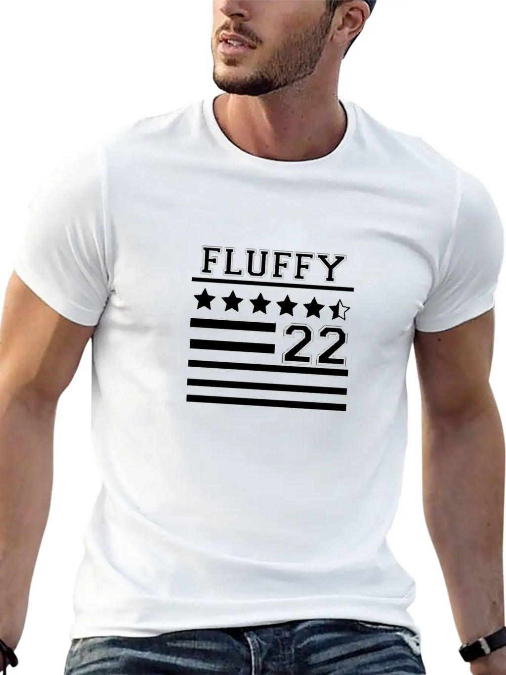 FLUFFY 22 FLAG Casual Graphic T-Shirt – Simple And Comfortable Daily Wear