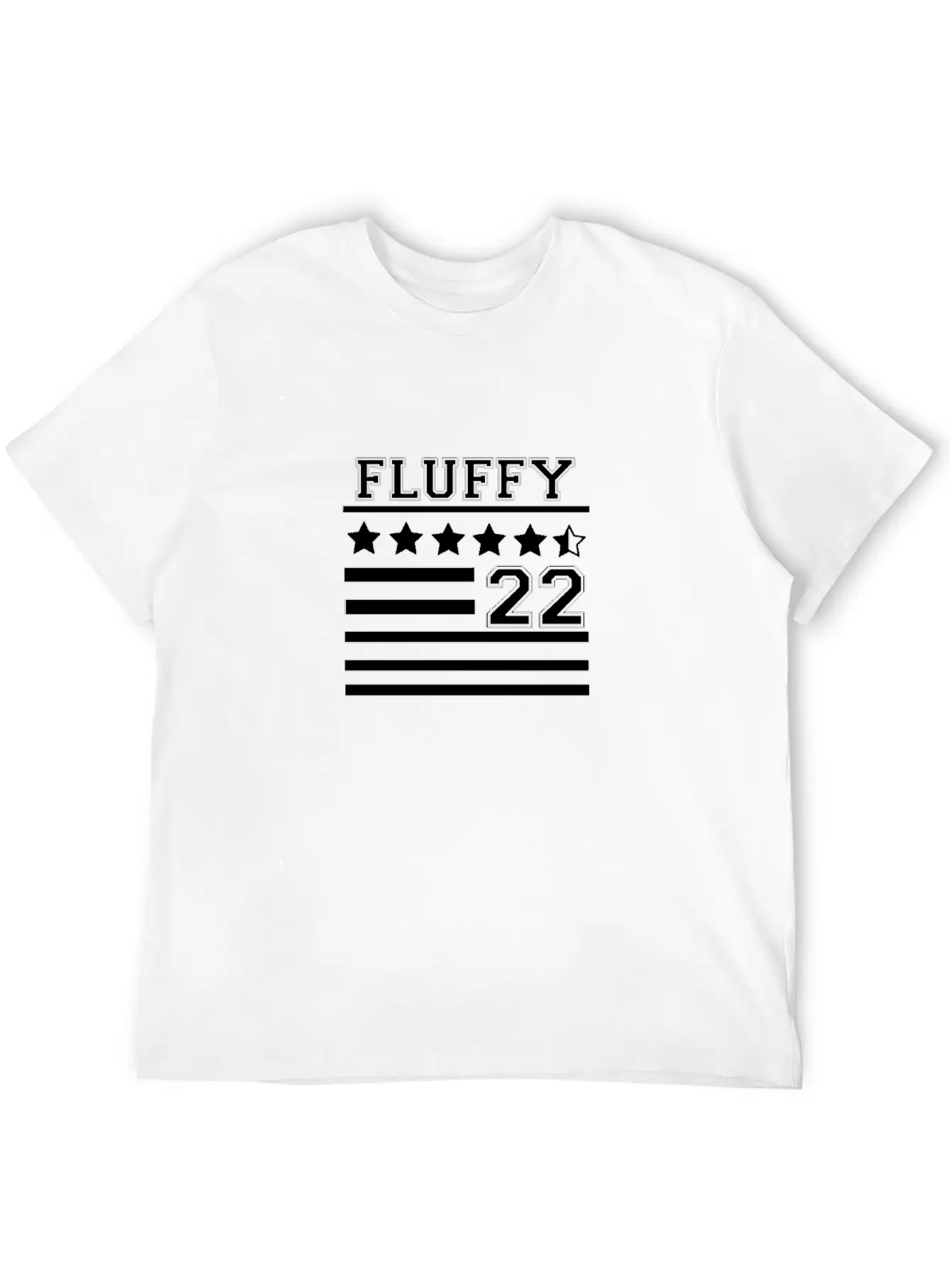 FLUFFY 22 FLAG Casual Graphic T-Shirt – Simple And Comfortable Daily Wear