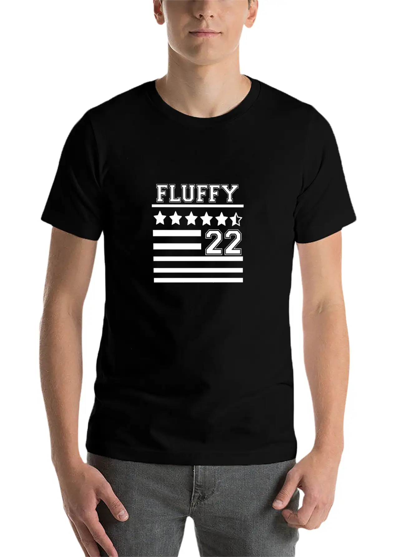 FLUFFY 22 FLAG Casual Graphic T-Shirt – Simple And Comfortable Daily Wear