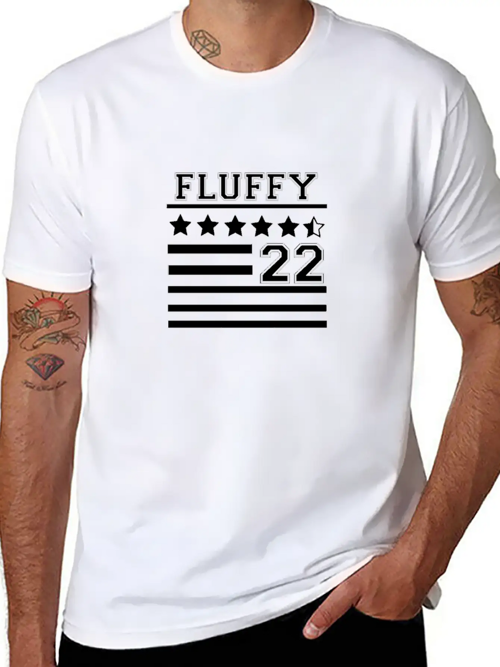 FLUFFY 22 FLAG Casual Graphic T-Shirt – Simple And Comfortable Daily Wear