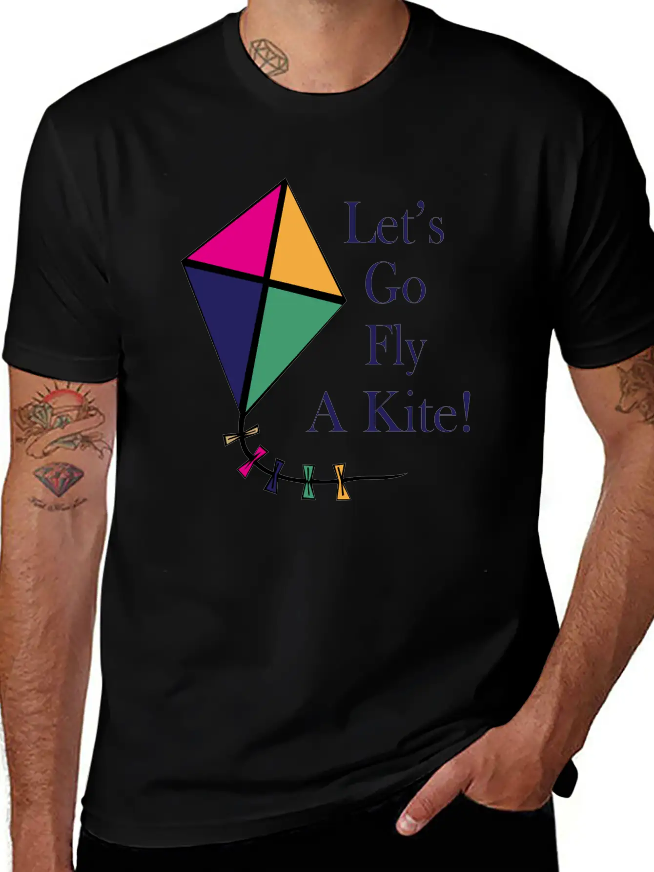 Fly A Kite Unisex Short Sleeve Soft Cotton T-Shirt – Casual Everyday Wear
