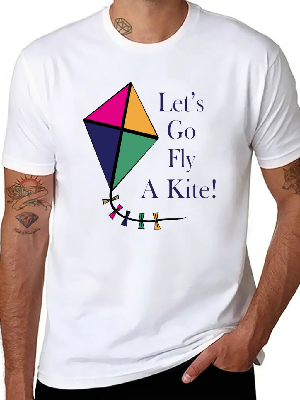 Fly A Kite Unisex Short Sleeve Soft Cotton T-Shirt – Casual Everyday Wear
