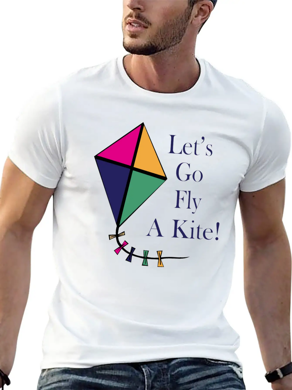 Fly A Kite Unisex Short Sleeve Soft Cotton T-Shirt – Casual Everyday Wear