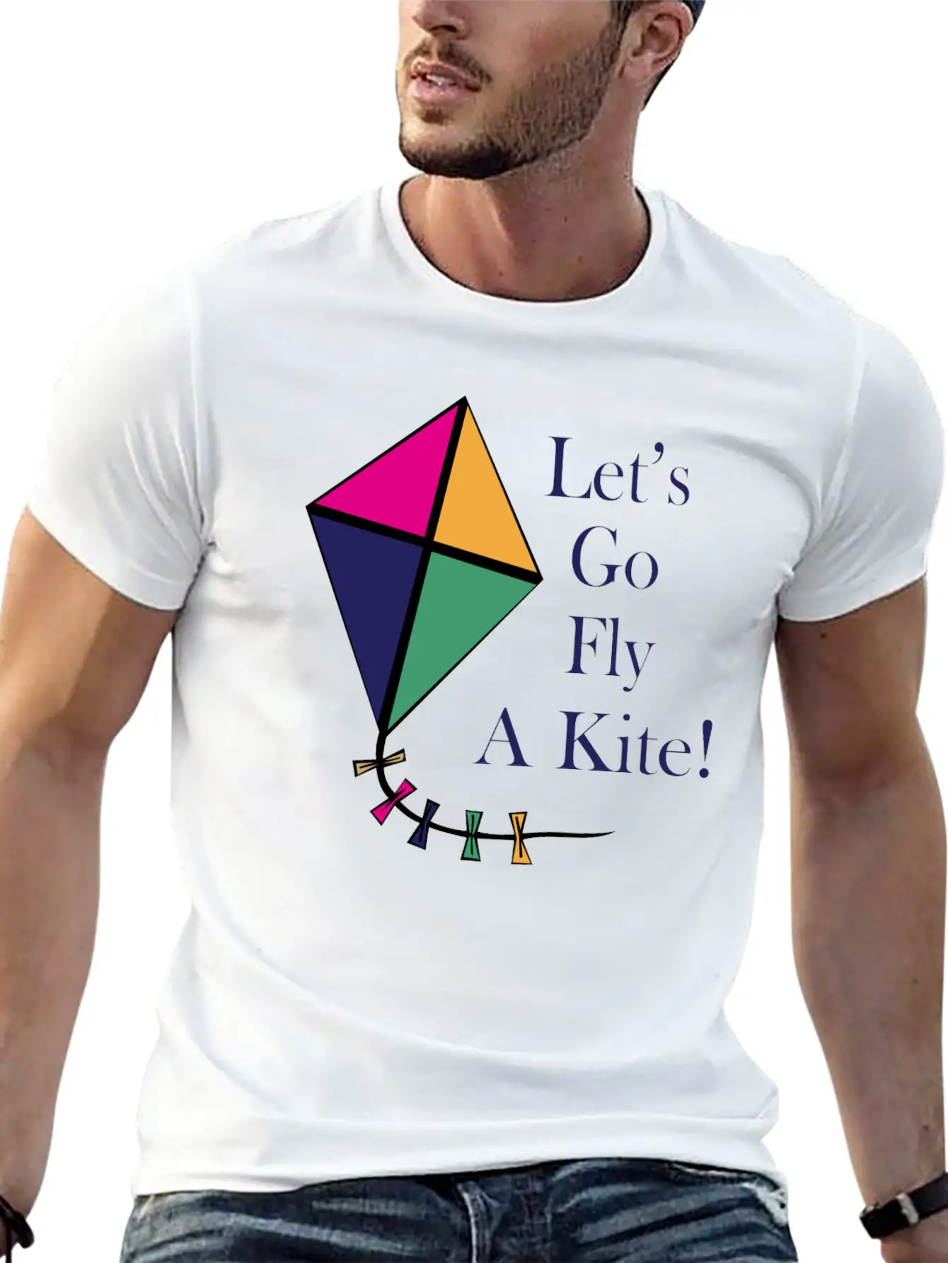 Fly A Kite Unisex Short Sleeve Soft Cotton T-Shirt – Casual Everyday Wear