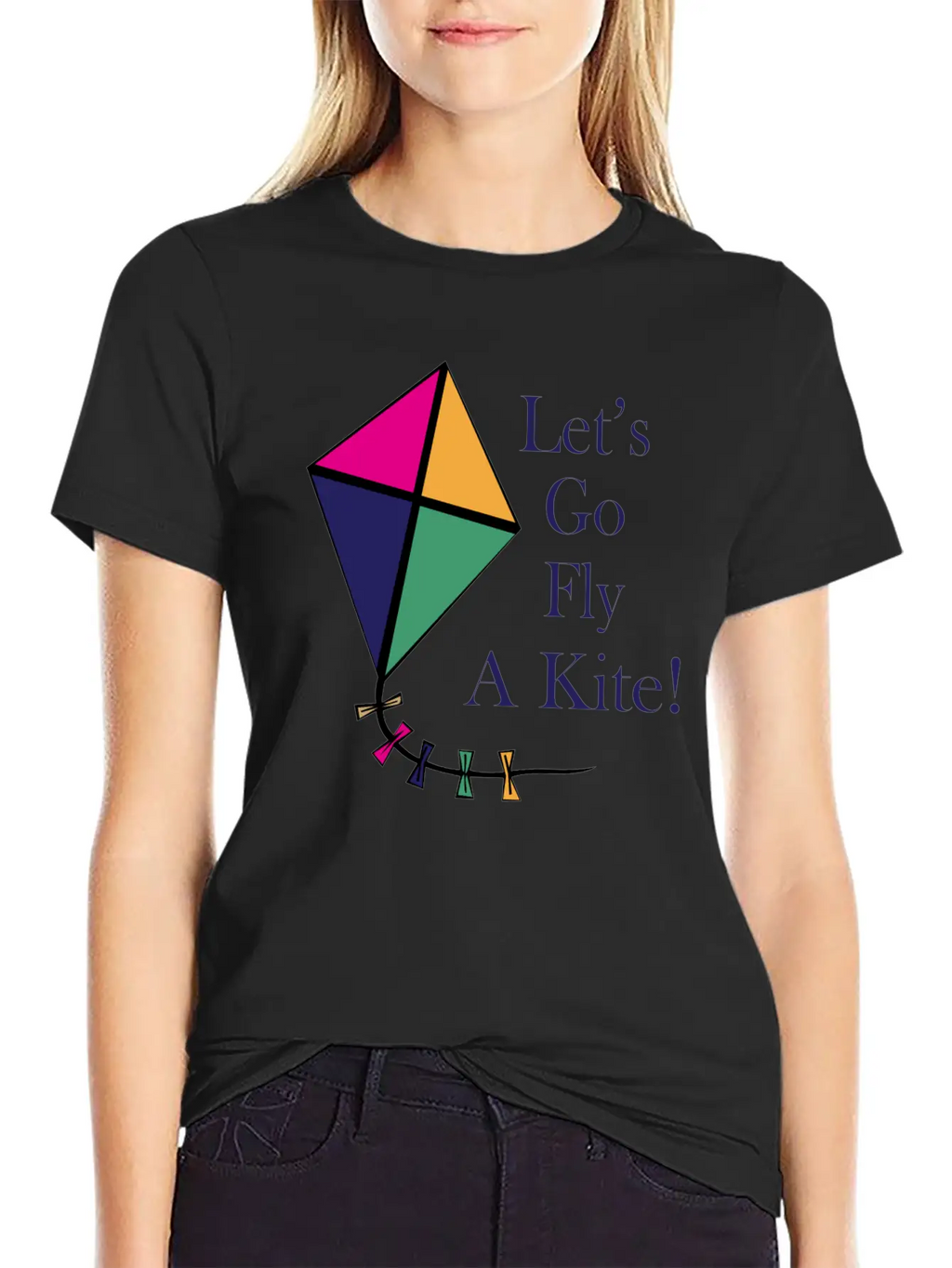 Fly A Kite Unisex Short Sleeve Soft Cotton T-Shirt – Casual Everyday Wear