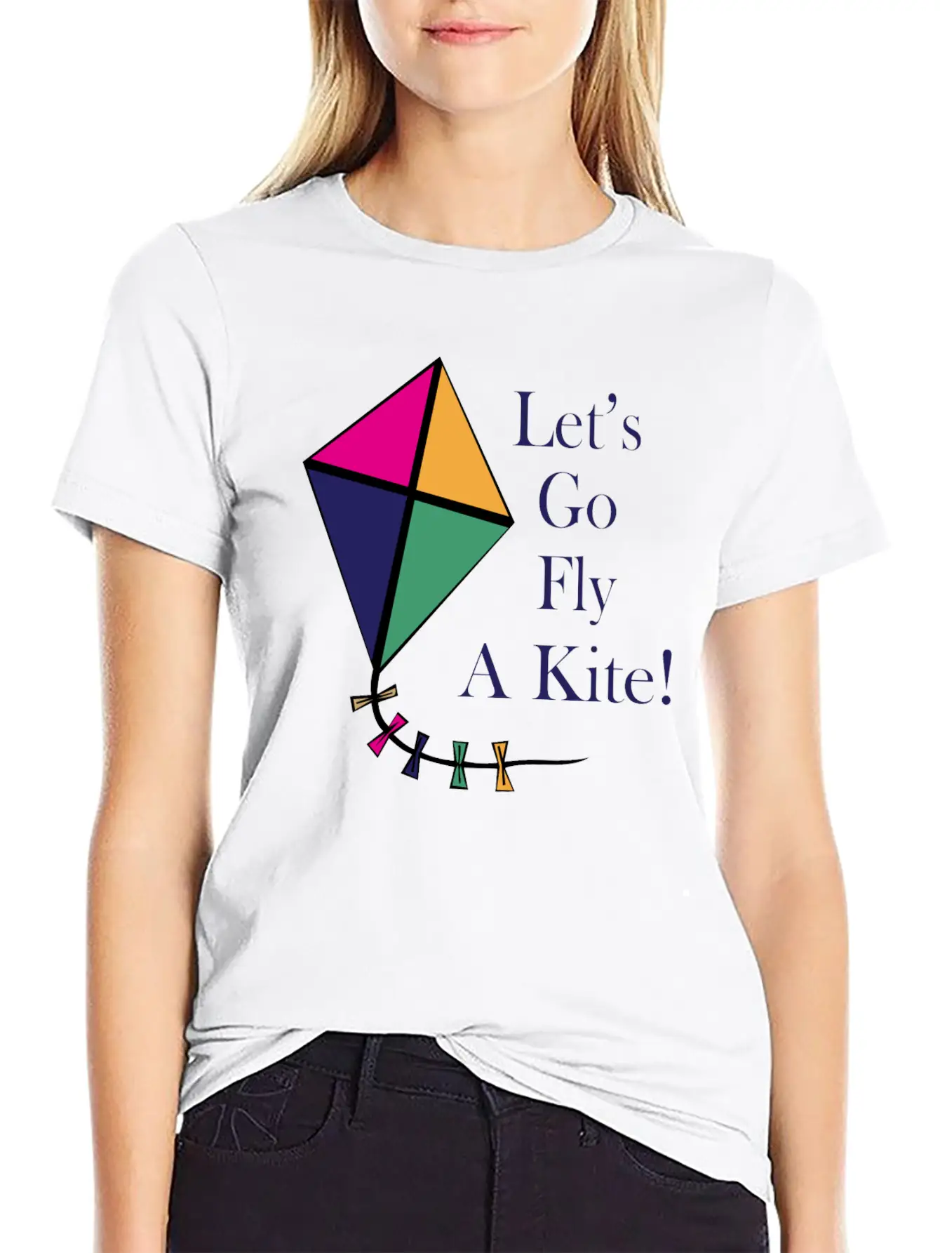 Fly A Kite Unisex Short Sleeve Soft Cotton T-Shirt – Casual Everyday Wear