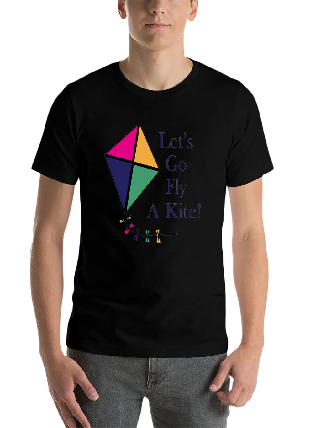 Fly A Kite Unisex Short Sleeve Soft Cotton T-Shirt – Casual Everyday Wear