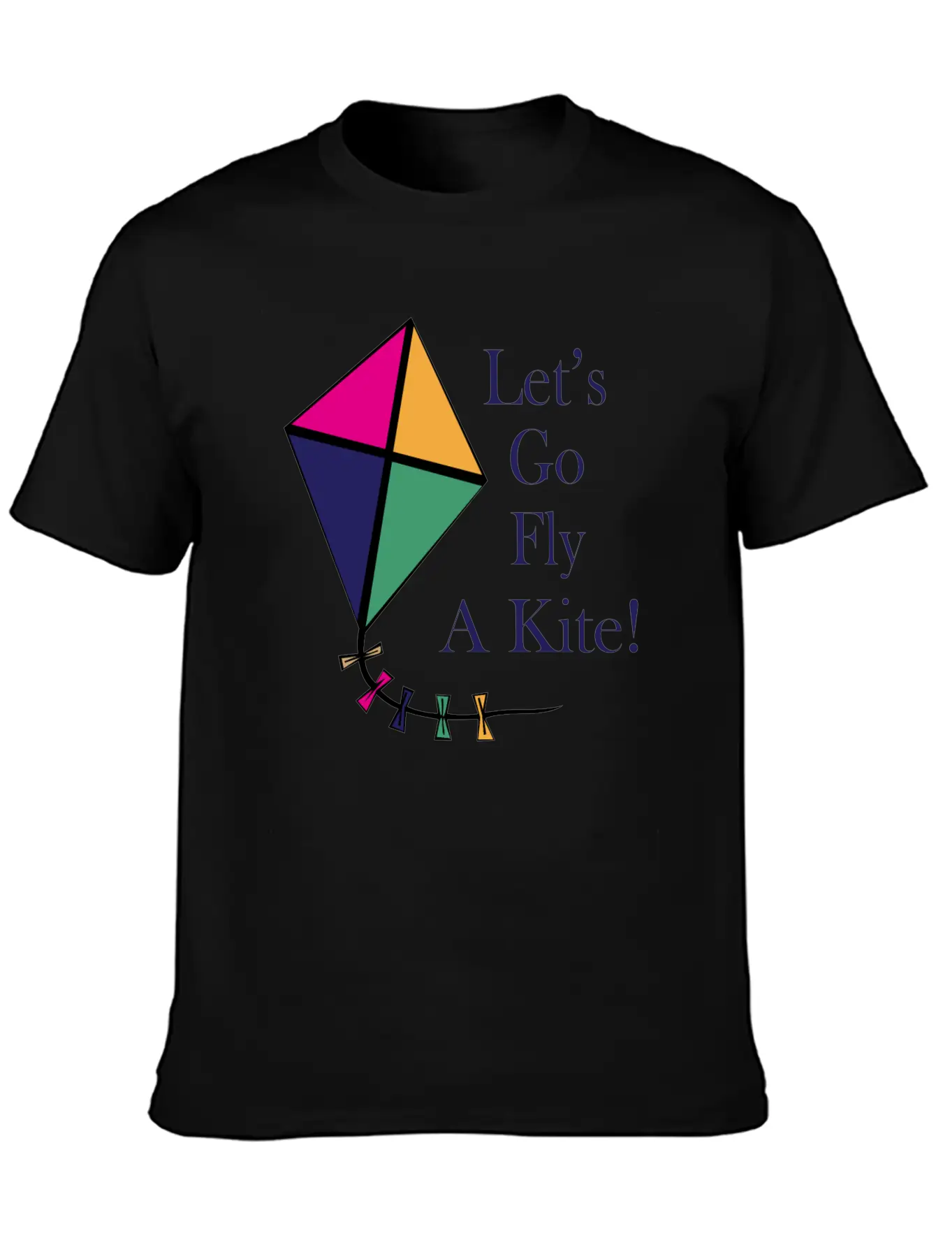 Fly A Kite Unisex Short Sleeve Soft Cotton T-Shirt – Casual Everyday Wear