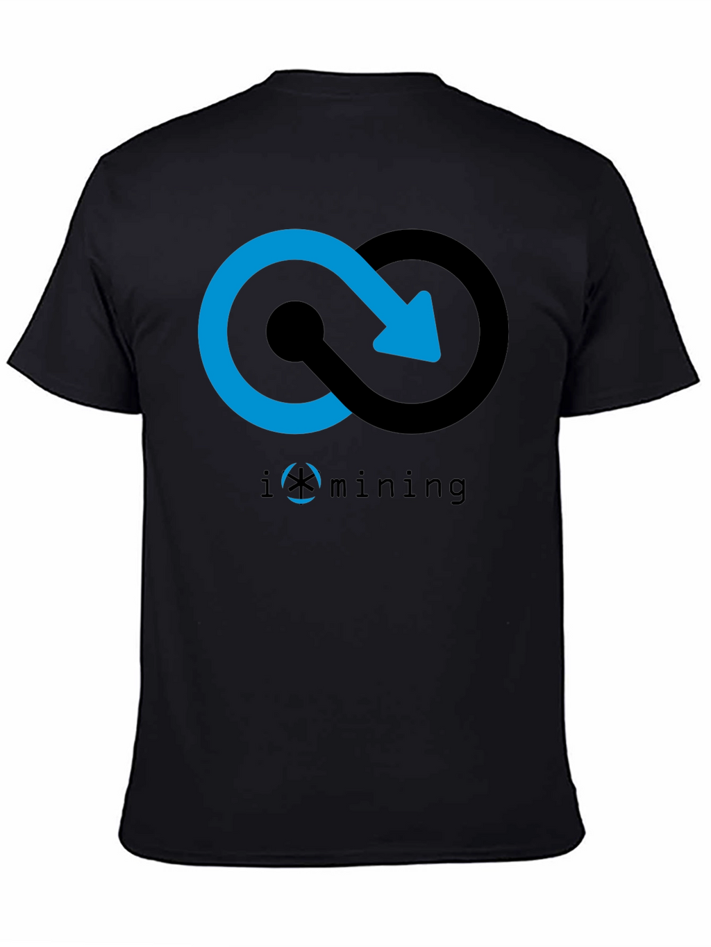 Iomining Black Graphic Tee