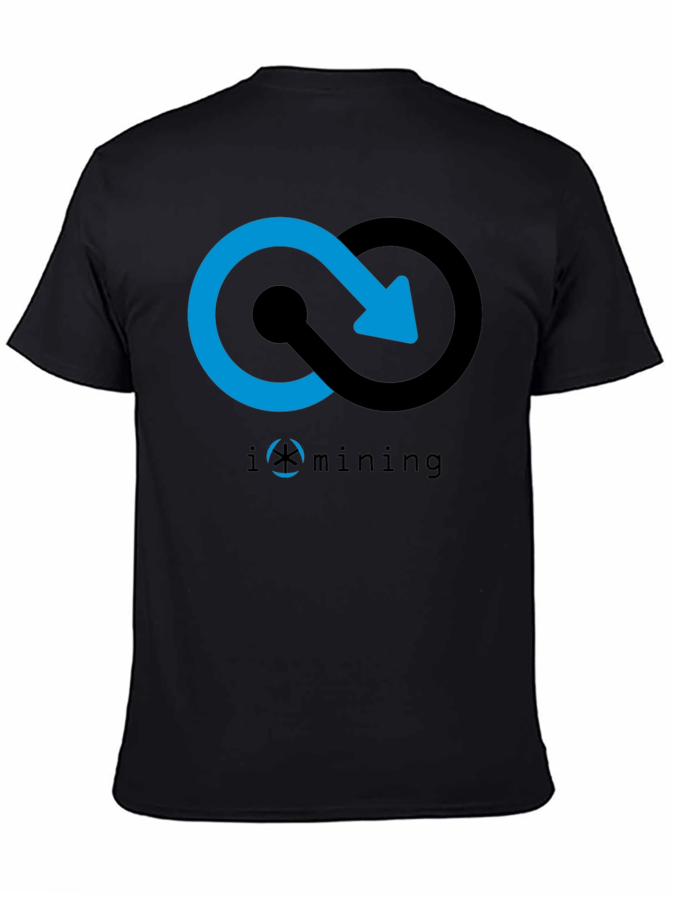 Iomining Black Graphic Tee