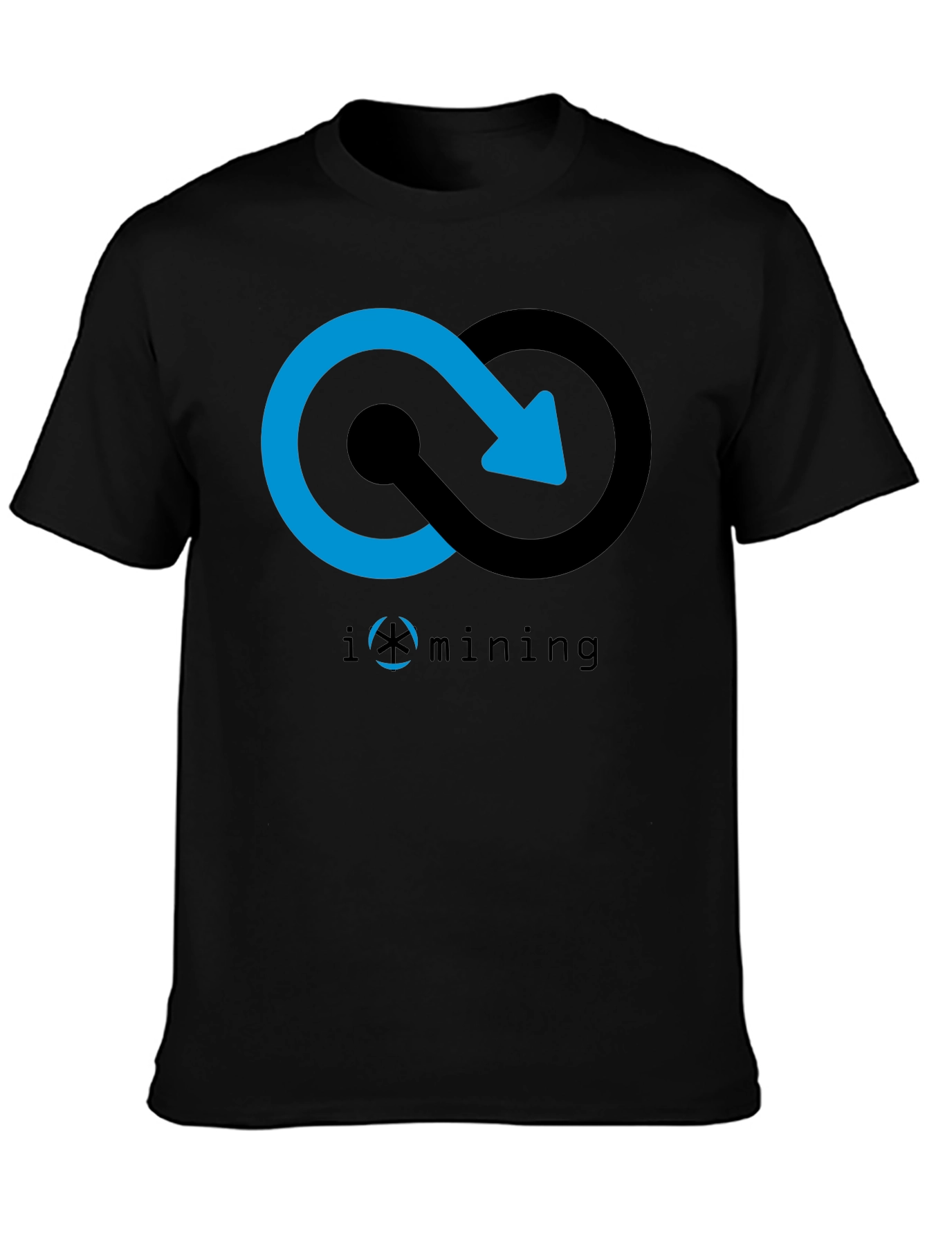 Iomining Black Graphic Tee