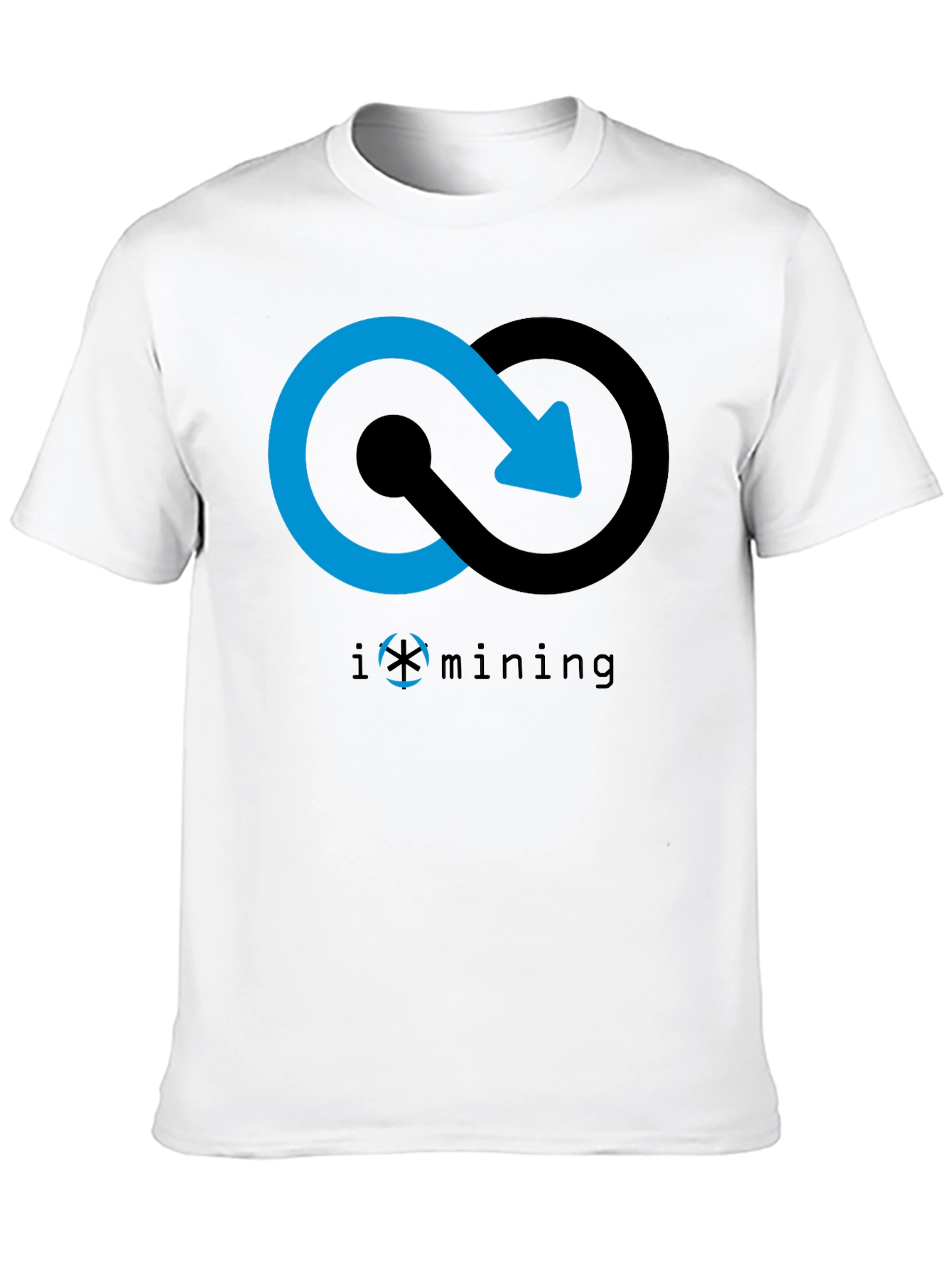 Iomining Black Graphic Tee
