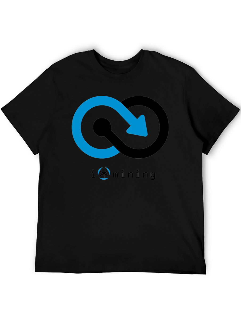 Iomining Black Graphic Tee