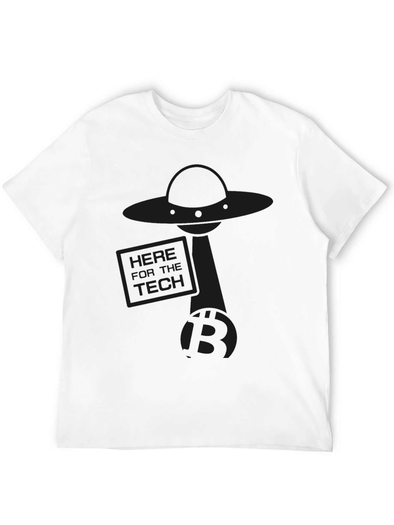 Here for the Tech Black T-Shirt
