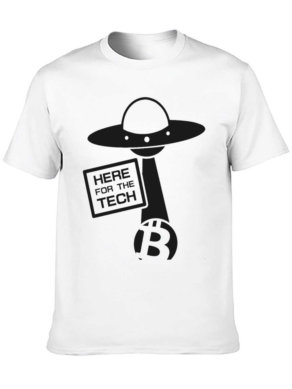 Here for the Tech Black T-Shirt