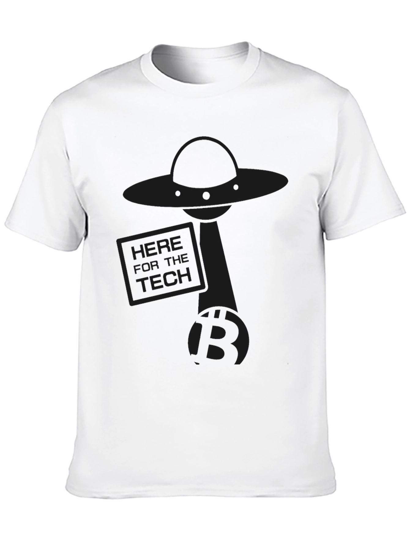 Here for the Tech Black T-Shirt