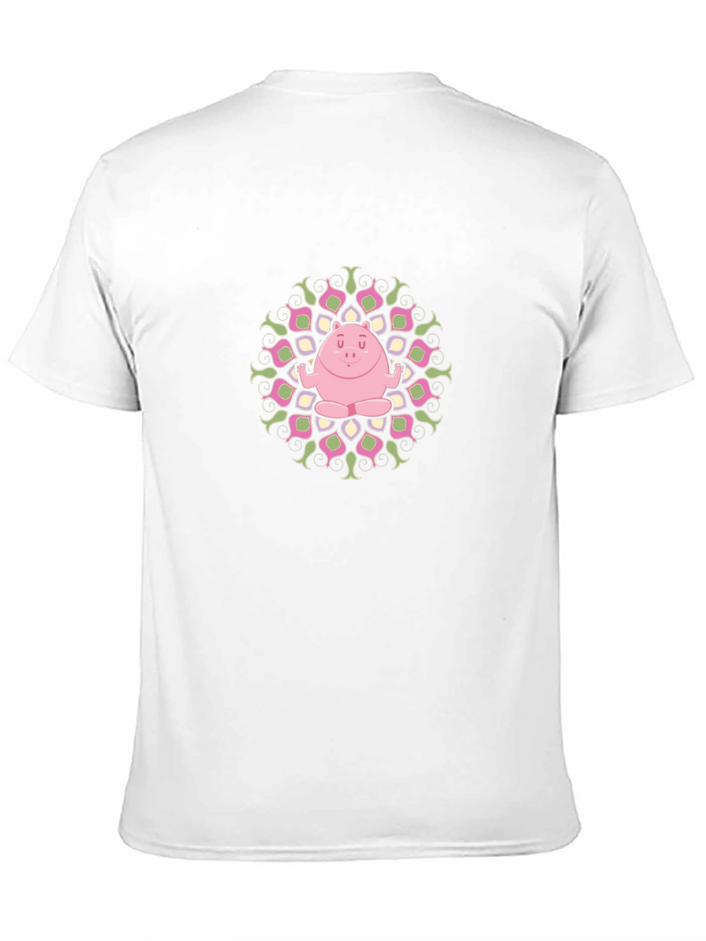 Yoga Pig Mandala Black Tee