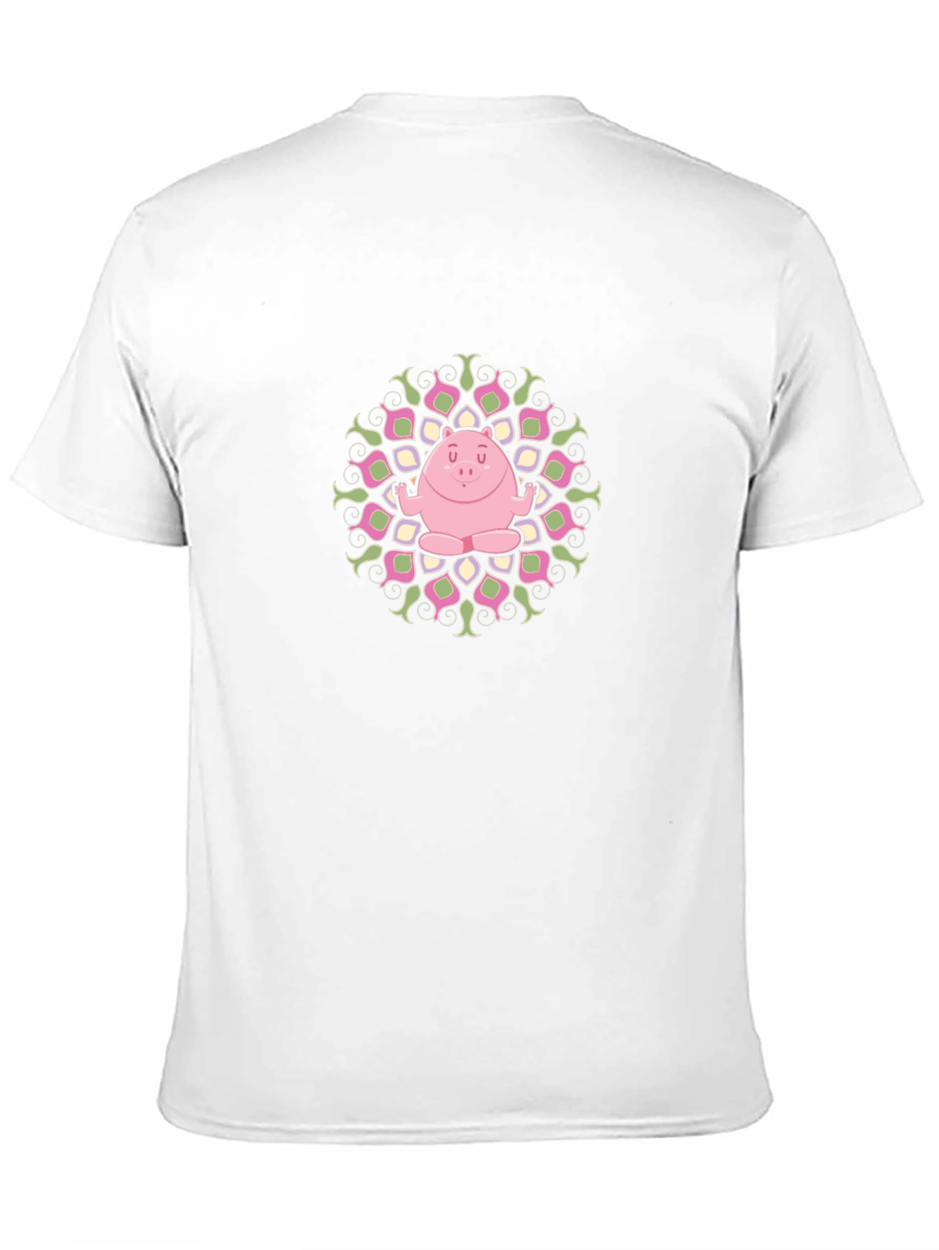 Yoga Pig Mandala Black Tee