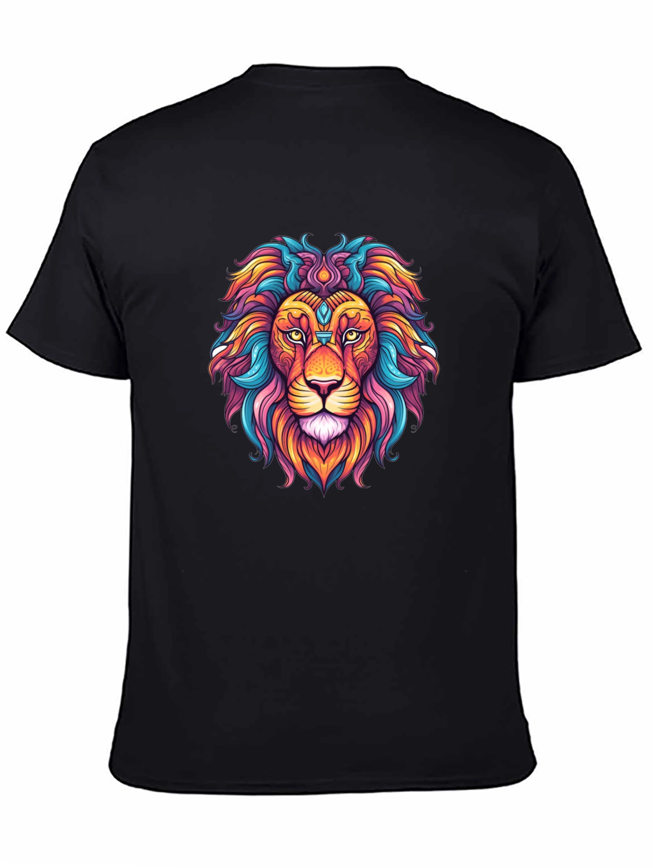 Vibrant Lion Graphic Tee - Colorful Unisex Shirt